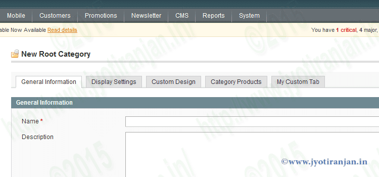 Magento custom tab of category edit page